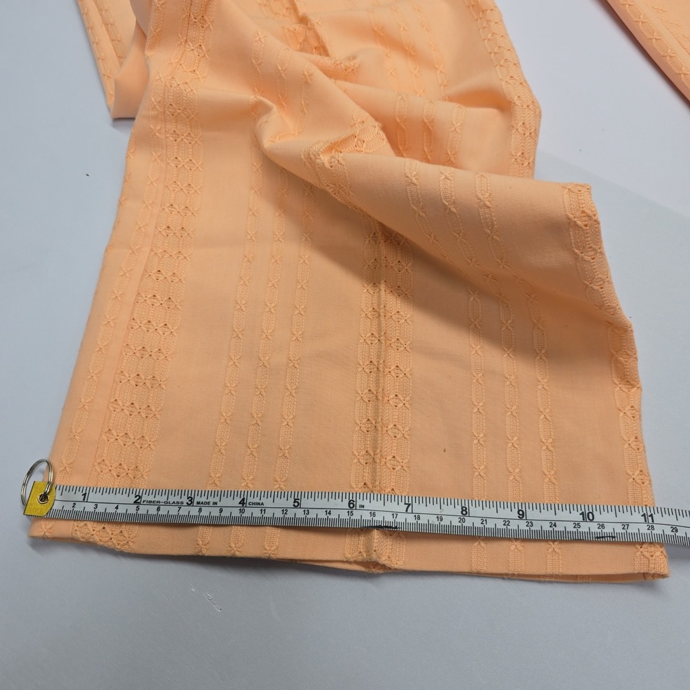 Vintage Wendy Winter Apricot Coral Textured High Waist Wide Leg Pants Size 12 - Picture 10 of 10